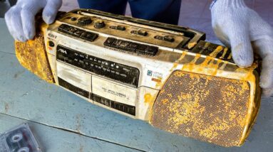 Restoration Old ｓｏｎｙ Stereo radio Cassette | Restore Boombox AM/FM Radio