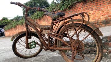 Restoration Old Rusty Kids Bike | Rebuild Children Bicycle