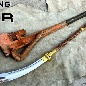 Forging JAPANESE Naginata out of Rusted Pipe WRENCH - Samurai Weapon
