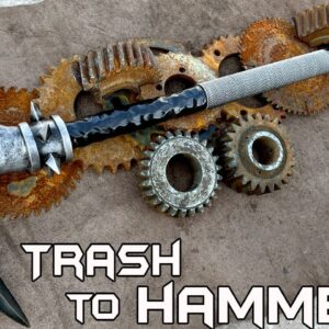 Forging Fisted WAR HAMMER out of rusted GEARS