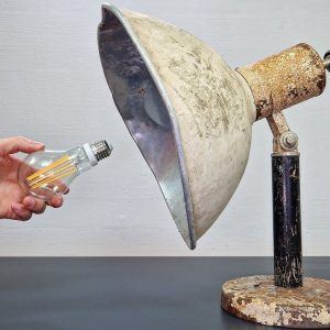 1930s Dented Desk Lamp - Restoration