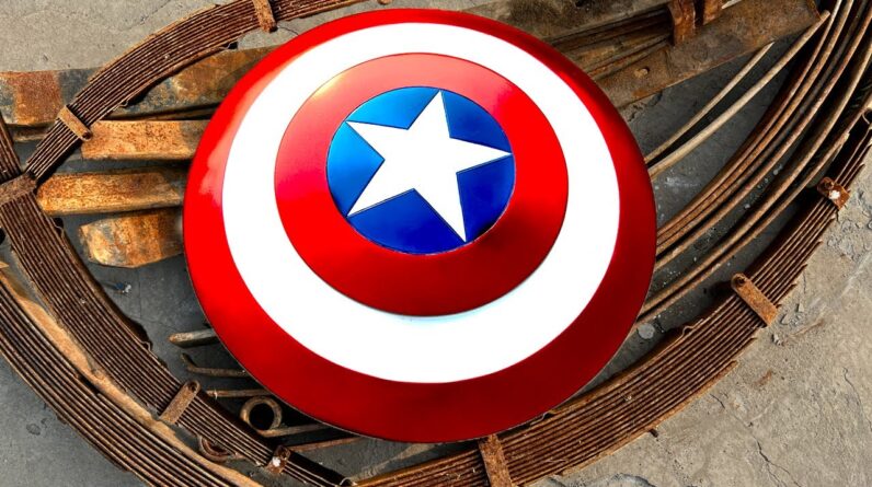 Turning Rusted Leaf Springs into Real Captain America Shield - FACE REVEALED