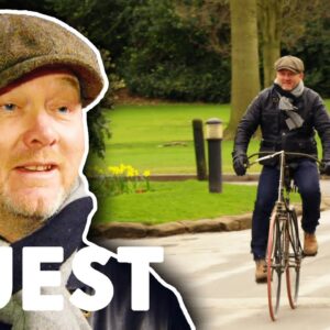 Drew Rides Vintage Bikes As He Haggles With Antique Bicycle Collector | Salvage Hunters