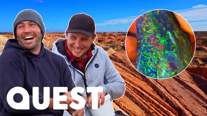 The Mooka Boys Mine Beautiful Full Spectrum Opal Worth $24K l Outback Opal Hunters