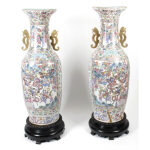 cantonese porcelain vases