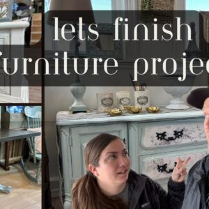 How to refinish high end thrifted furniture & staging in our shop - day in the life of a shop owner