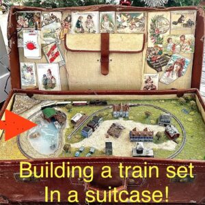 Building an entire a train set in a suitcase! Today's holiday craft!