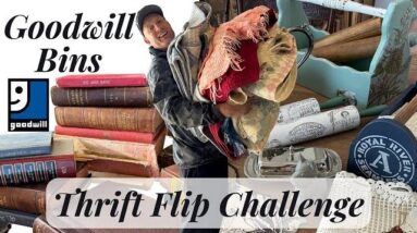 Good Will Bins Thrift Flip Challenge - Cottage Decor - Junk unboxing from Jen